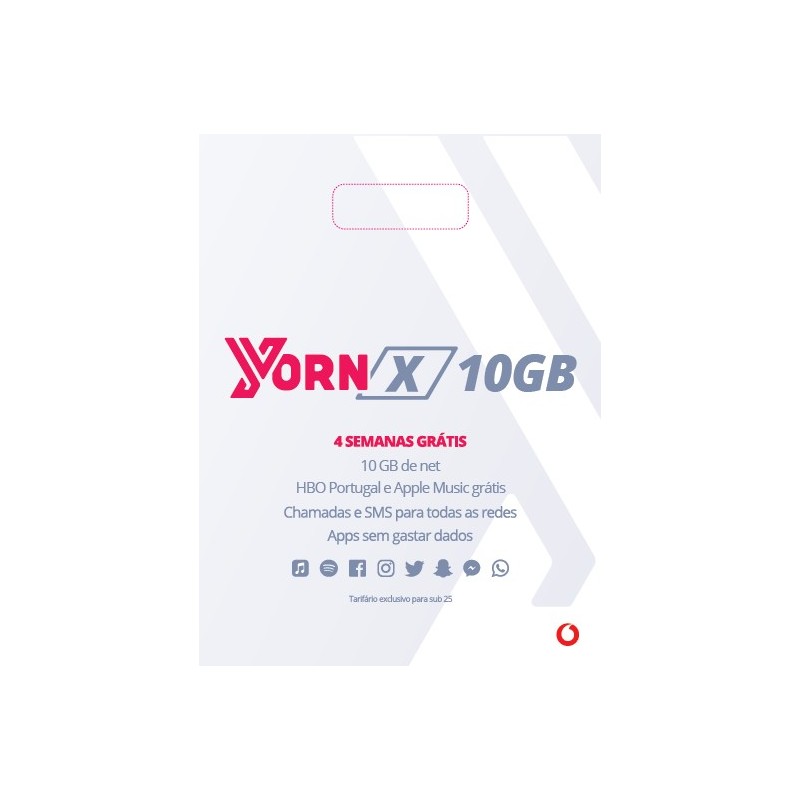 CARTAO VODAFONE YORN X 10GB